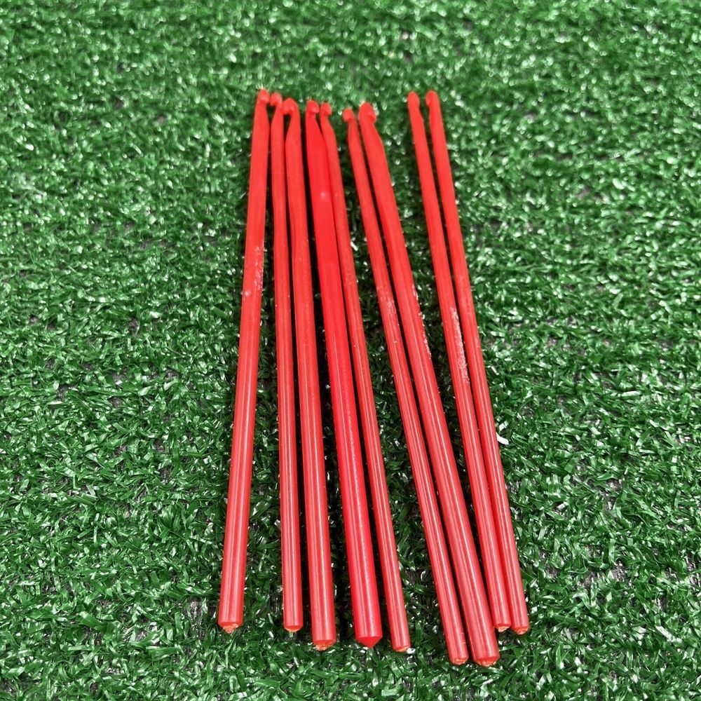 Lot of 9‎ Red Boye Crochet Needles Plastic